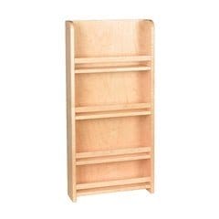 15 Inch Width American Made Preassembled Door Mount Spice Rack, Maple