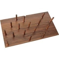 Large Walnut Drawer Peg System (16 Pegs)