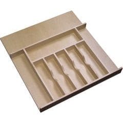20.625 Inch Width Tall Cutlery Tray Insert, Natural Wood