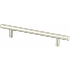 Berenson Advantage Plus 7, 7-3/8 Inch Length, Brushed Nickel Cabinet Pull, Steel Material, Transitional Style