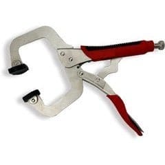 11 Inch Adjustable Face Clamp, Swivel Pad Locking C-Clamp for Woodworking, Welding, Repairs