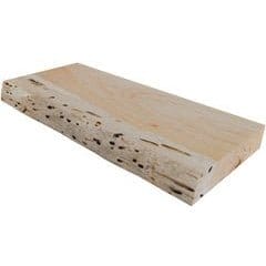 Brand New! 24 Inch Width x 9 to 12 Inch Depth Live Edge Floating Shelf, Hickory