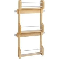 Door Mount Spice Rack for 15 Inch Width Cabinet, Wood