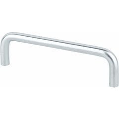 Berenson Zurich 4 Inch Center to Center Brushed Chrome Pull, Contemporary Steel Pull for Cabinets and Drawers