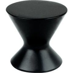 Berenson Domestic Bliss Collection, 1-3/16 Inch Diameter Matte Black Cabinet Knob, Zinc Material, Transitional Style, Perfect for Modern Homes