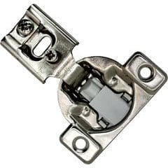 Builders Line Compact Hinge, 1/2 inch Overlay Screw-On, Soft-Close, 4 Way 2 Cam Adjustable, Face-Frame