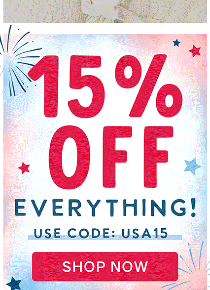 15% off everything!