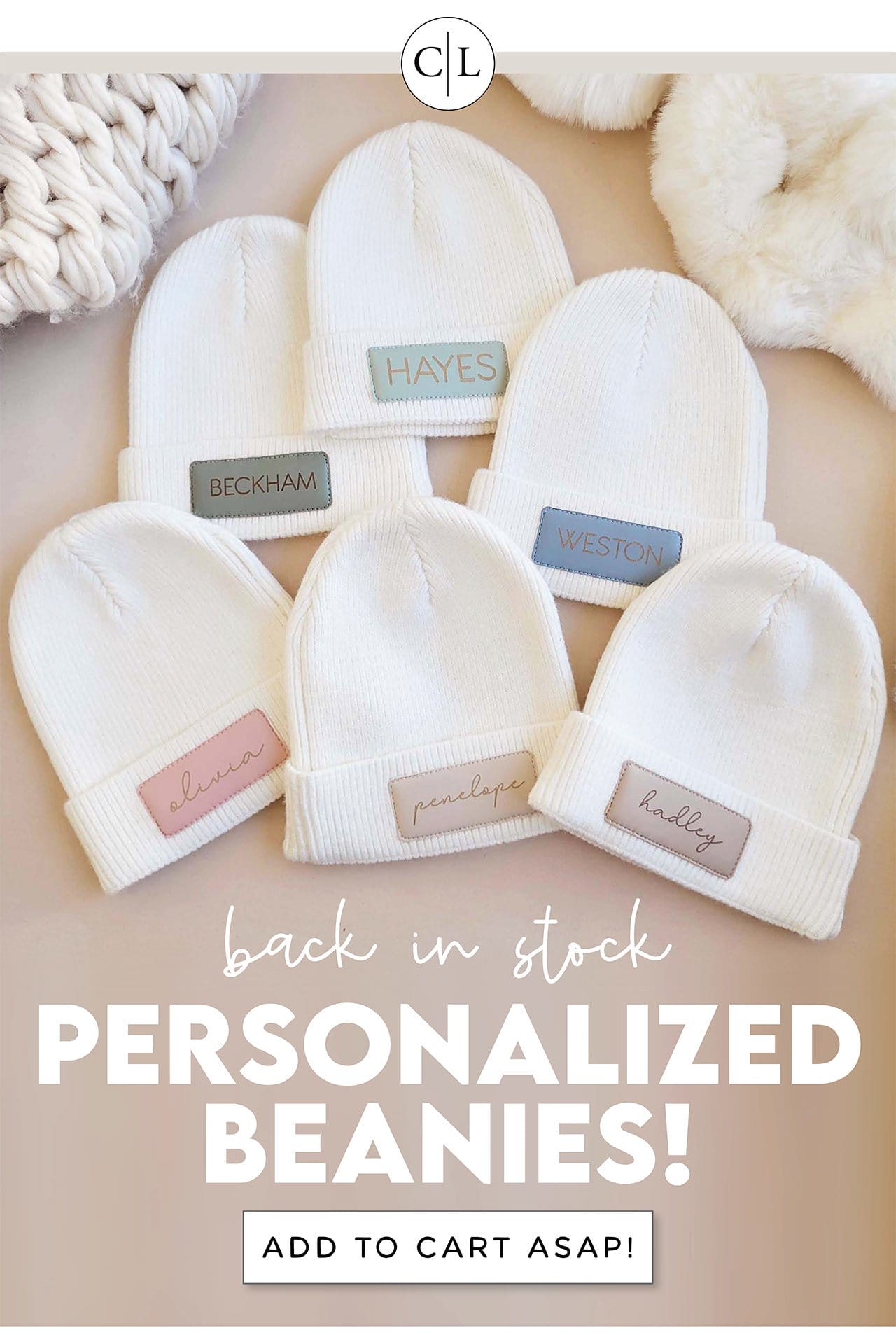 back in stock! Personalized Beanies! | ADD TO CART ASAP!