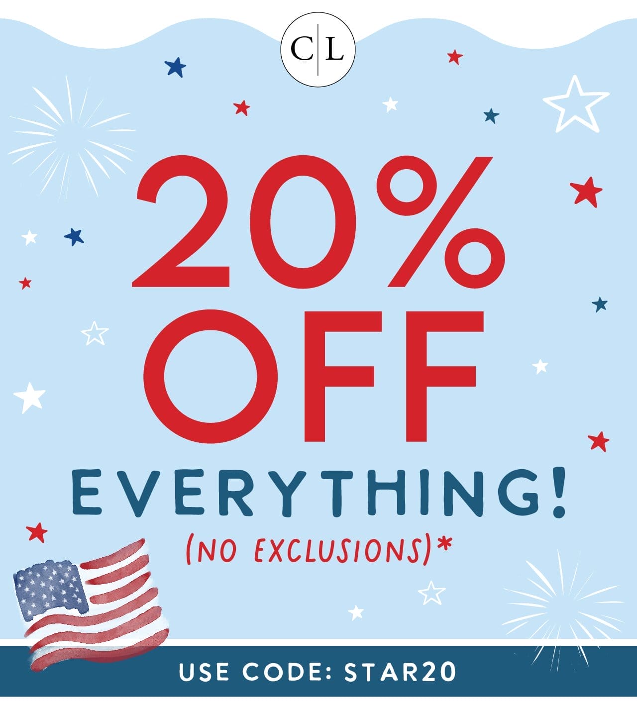 20% OFF EVERYTHING!