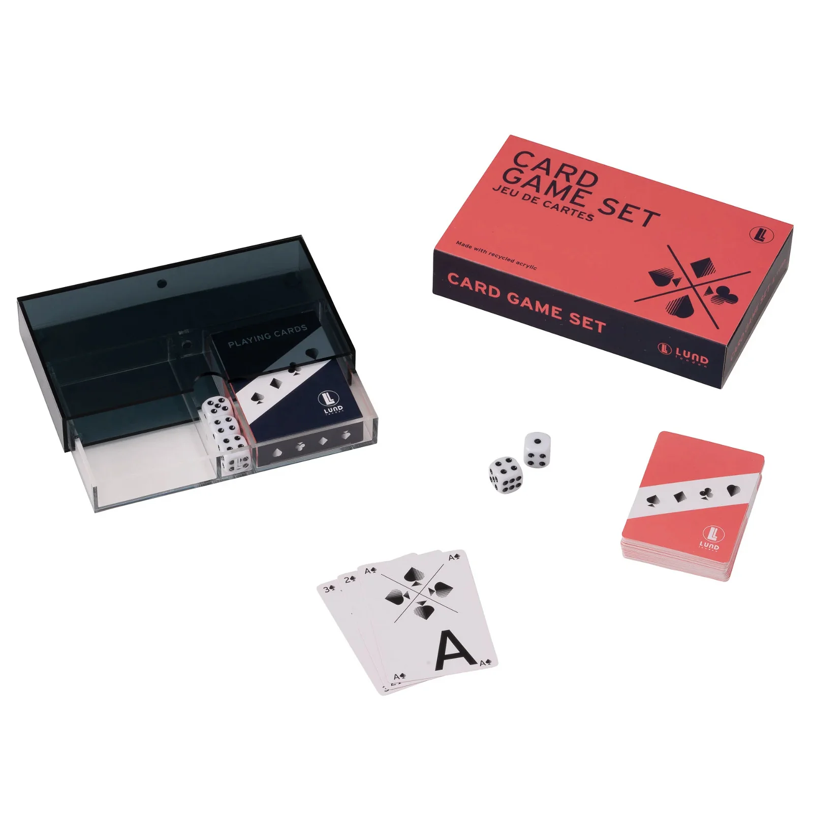 Image of Lund London Acrylic Playing Card Set