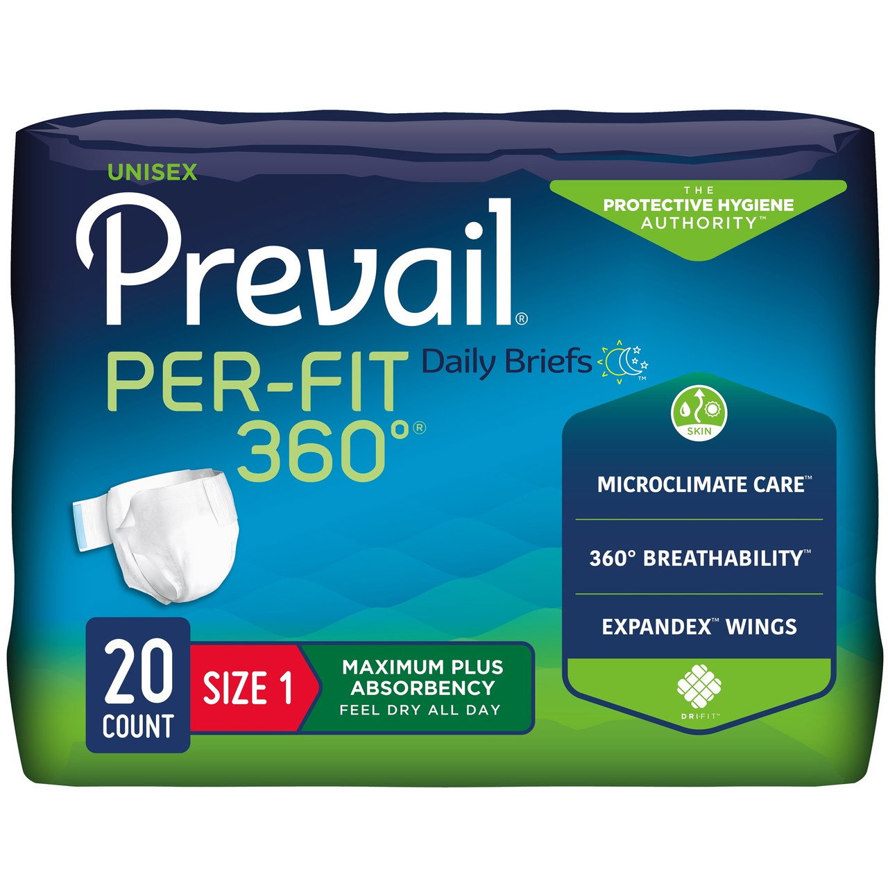 Image of Prevail Per-Fit 360 Daily Adult Diapers with Tabs, Maximum Plus