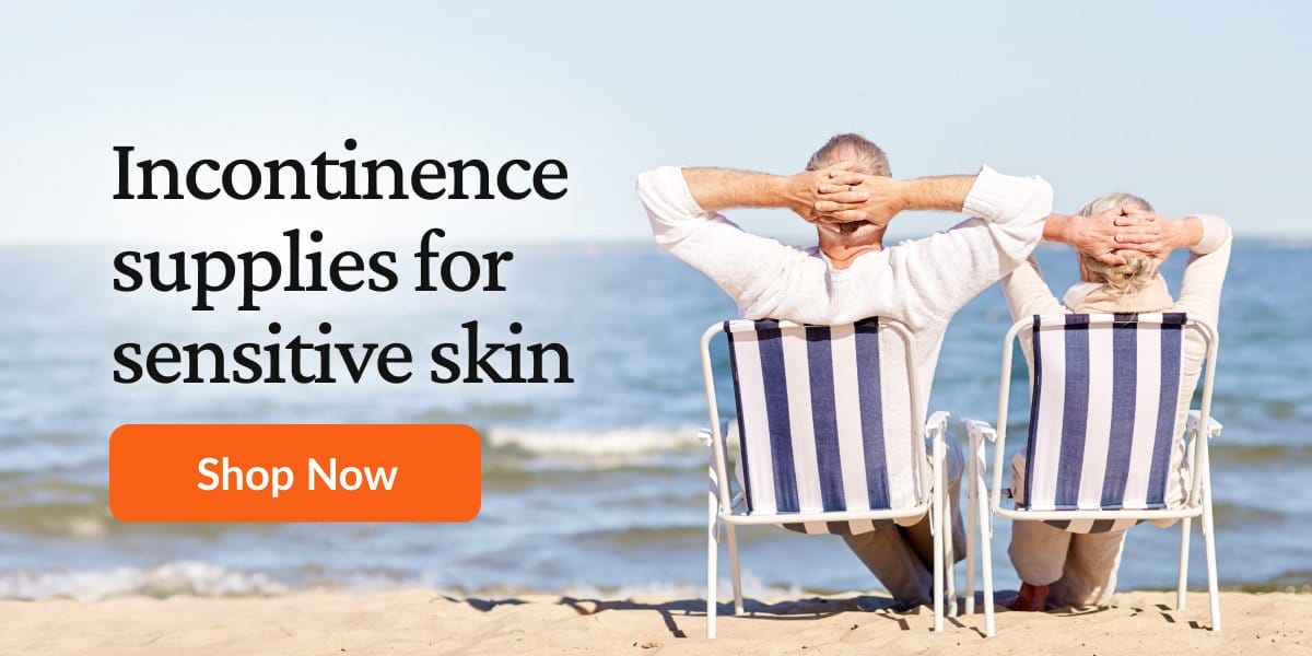 Incontinence supplies for sensitive skin