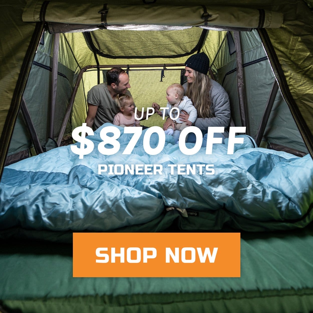 Up to \\$870 off Pioneer Tents