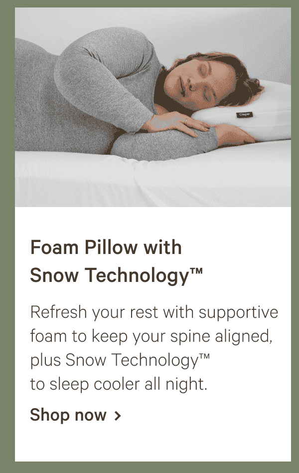 Foam Pillow with snow technology