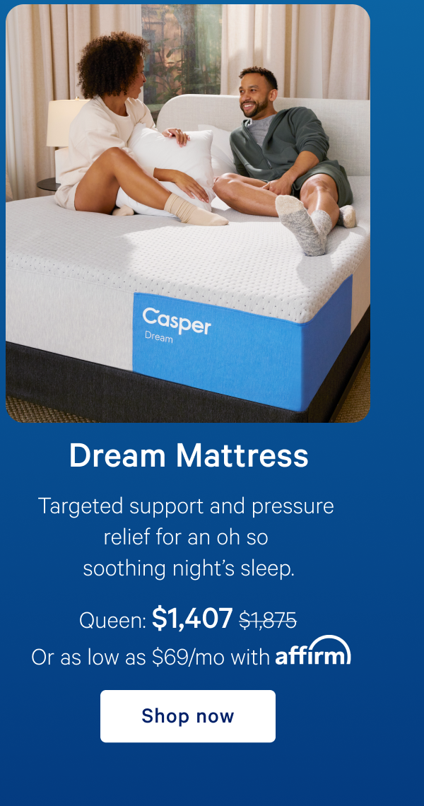 Dream Mattress >> Targeted support and pressure relief for an oh so soothing night's sleep. >> Shop now >>