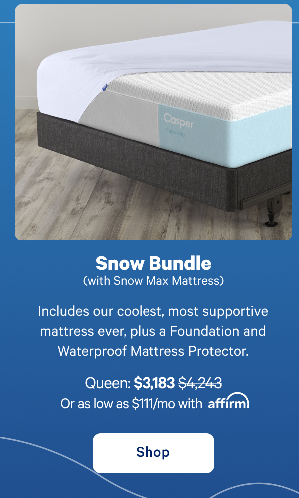 Snow Bundle (with Snow Max Mattress) >> Shop >>