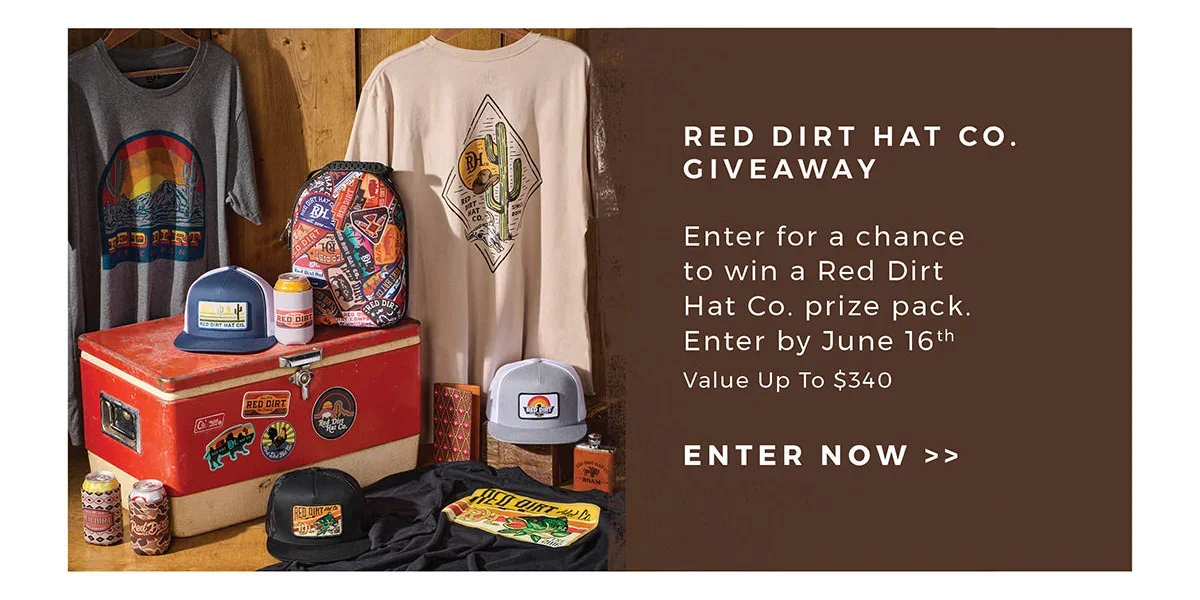 Red Dirt Hat Co. Giveaway | Enter for a chance to win a Red Dirt Hat Co. Prize Pack. Enter by June 16th | Value Up to \\$340 | Enter Now