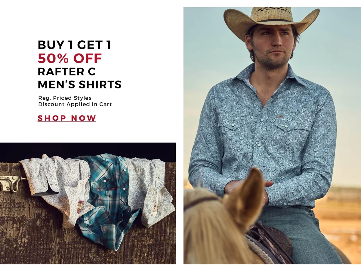 Buy 1 Get 1 50% Off Rafter C Men's Shirts | Reg. Priced Styles - Discount Applied in Cart | Shop Now