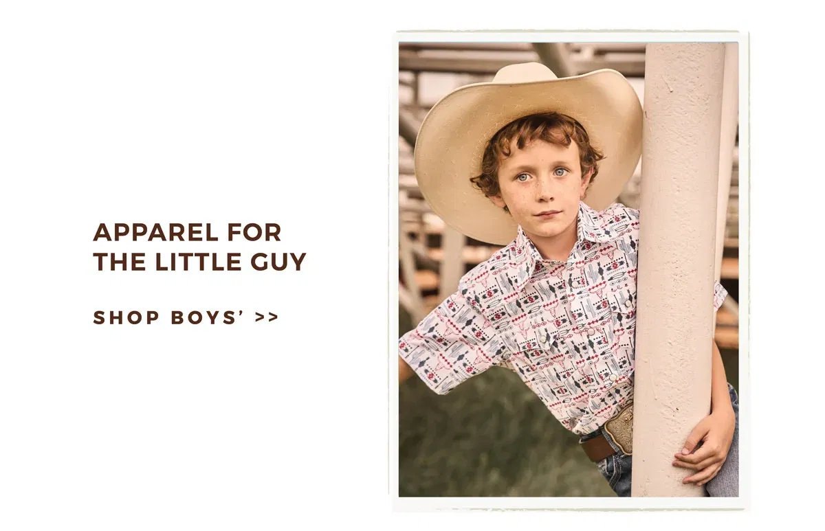 APPAREL FOR THE LITTLE GUY | SHOP BOYS' >>