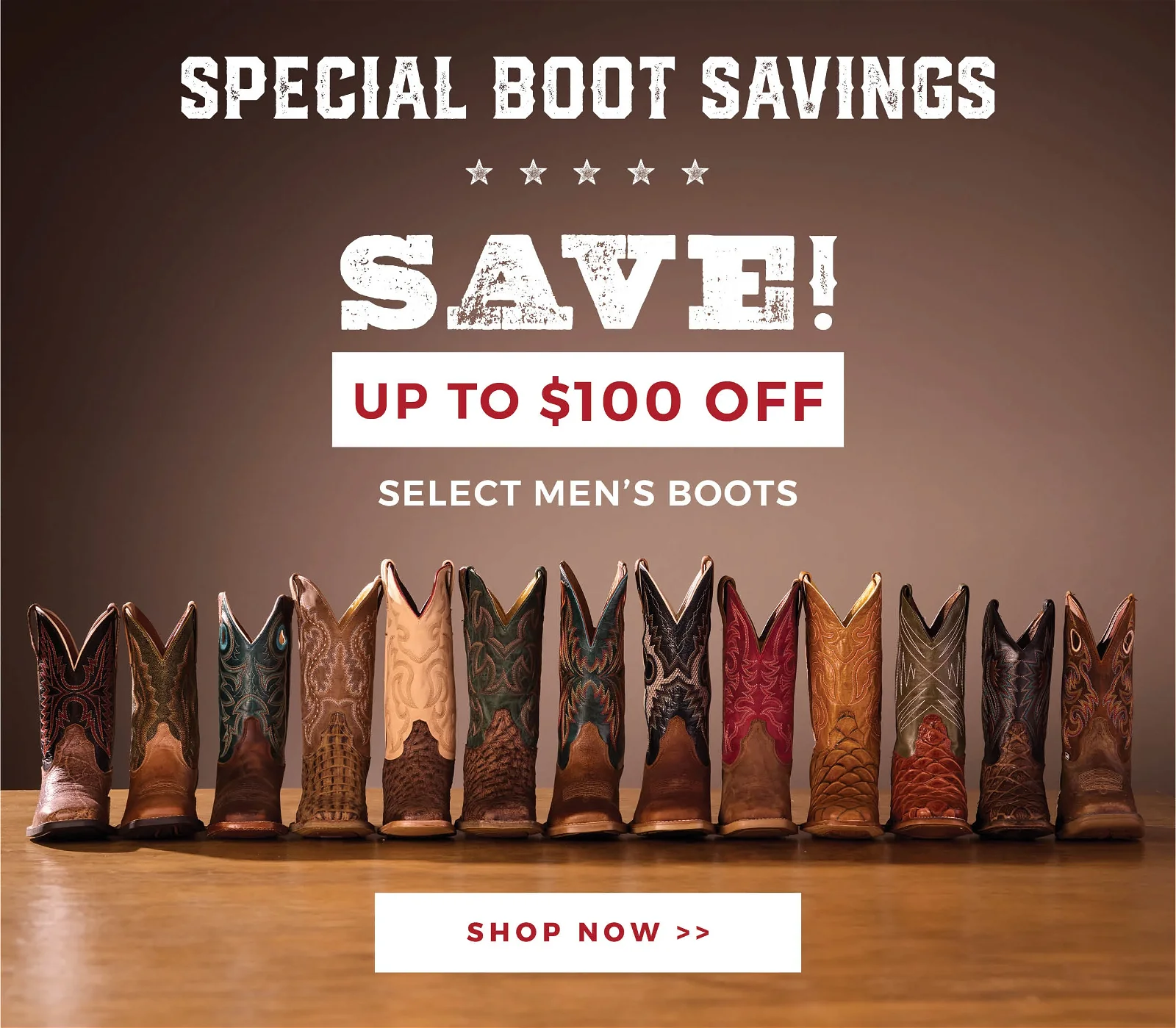 Special Boot Savings | Save! Up To \\$100 Off Select Men's Boots | Shop Now