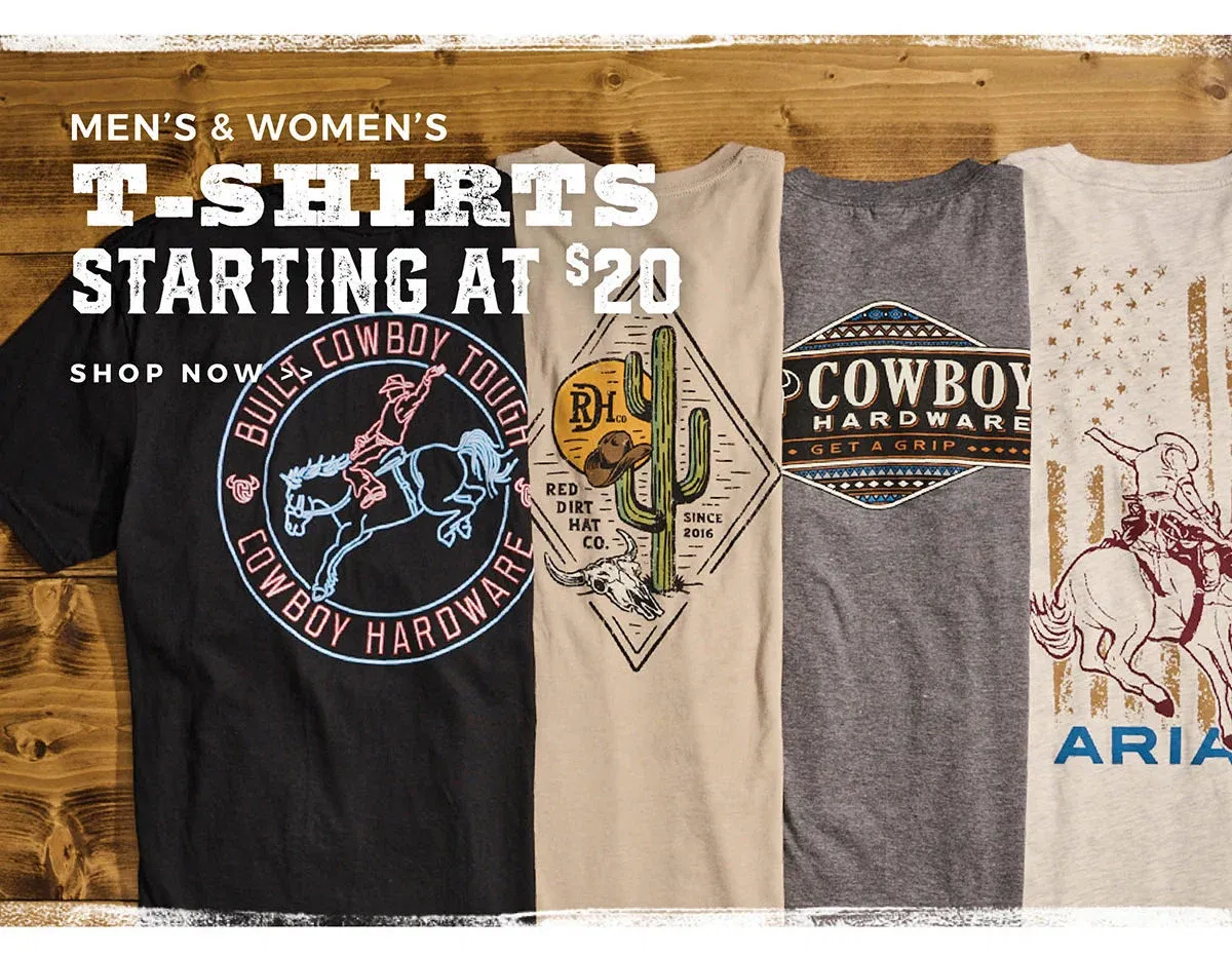 Men's & Women's T-Shirts starting at \\$20 | Shop now >>