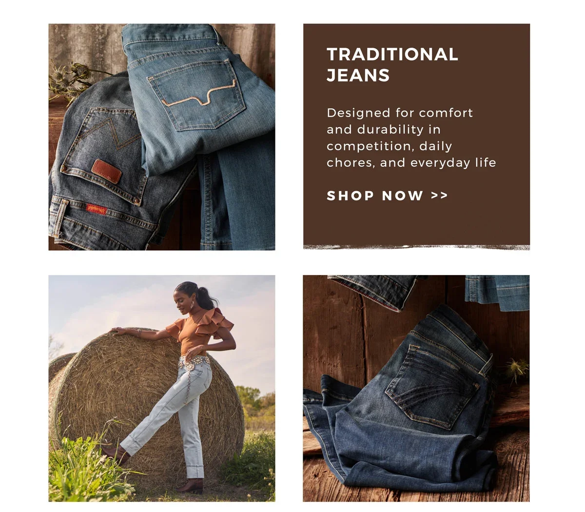 Traditional Jeans | Designed for comfort and durability in competition, daily chores, and everyday life. | Shop Now