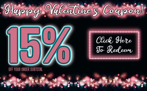 15% Off for Valentine's Day