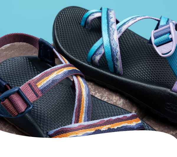 Highland Maroon and Grey Blue Ridge landscape sandals