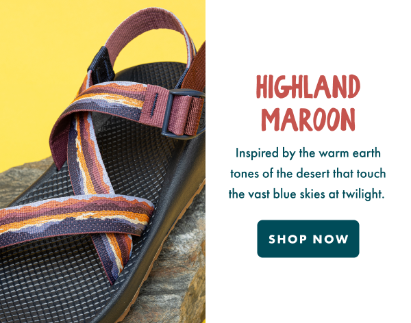 Highland Maroon - Inspired by the warm earth tones of the desert that touch the vast blue skies at twilight - shop now