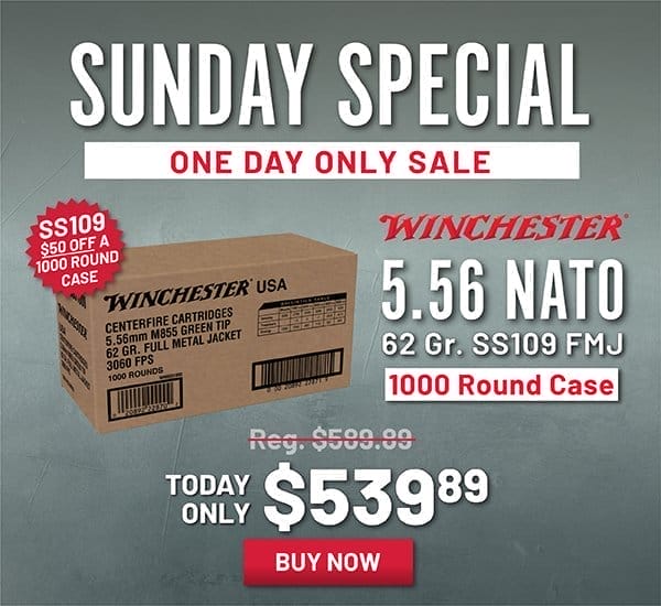 Winchester SS109 5.56 NATO 1000 Rounds