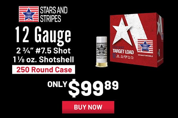 Stars and Stripes 12 Gauge 2 3/4'' Shot Shells 250 Rounds