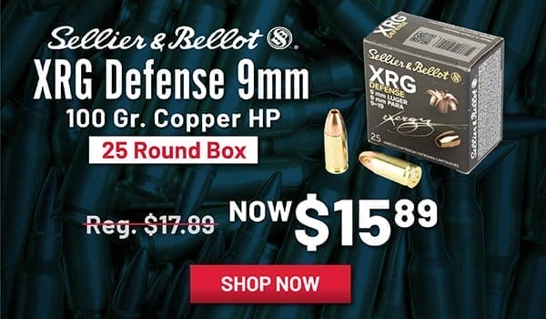 Sellier & Bellot XRG Defense 9mm 25 Rounds