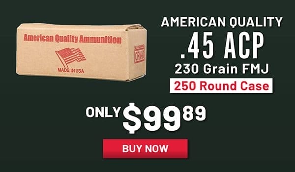 American Quality .45 ACP 250 Round Case