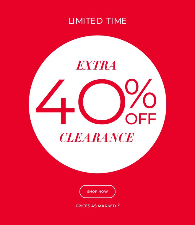 Extra 40% off Clearance