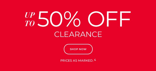 Up to 50% off Clearance