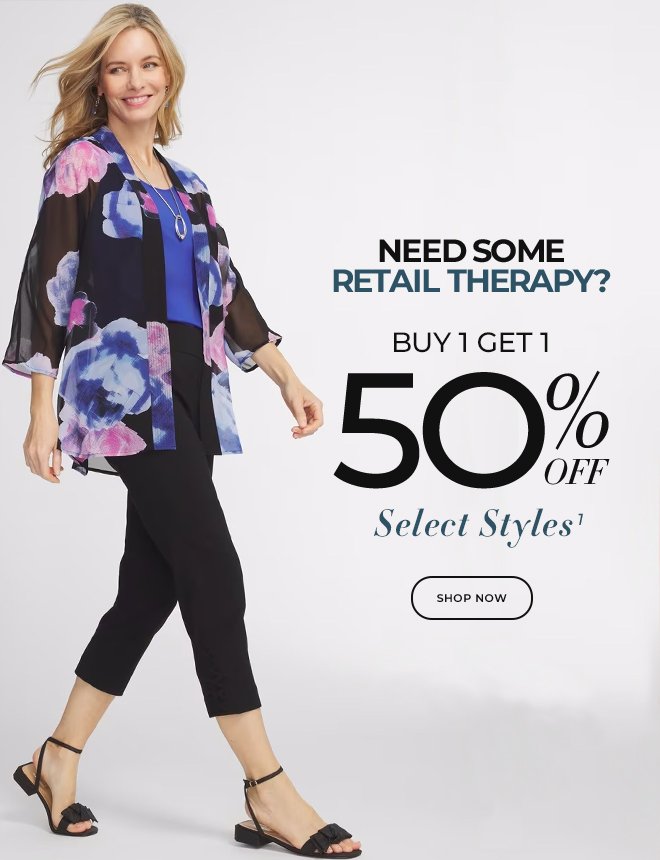 Buy 1, get 1 50% off select styles