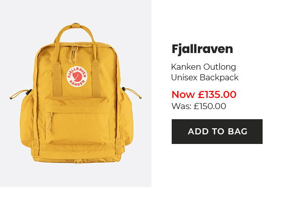 Fjallraven Kanken Outlong Unisex Backpack Now £135.00 Was £150.00 Add to bag