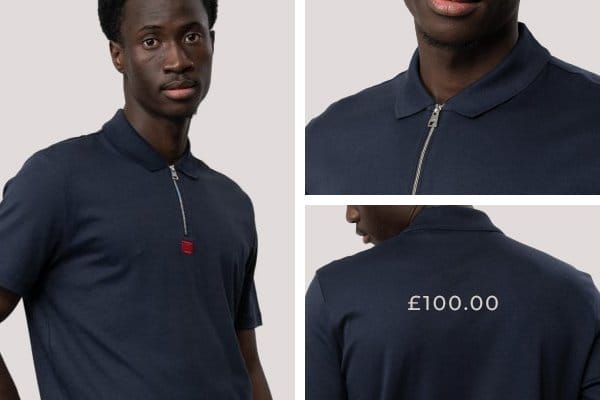 Hugo - Deresom241 men's short sleeve zip polo - NOW £86.63 - Add to bag