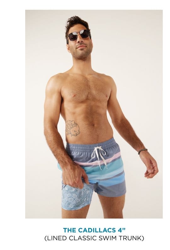 Lined Classic Swim Trunk: The Cadillacs 4"