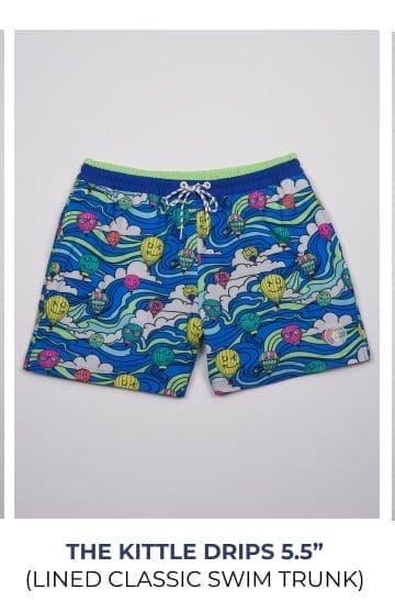 Lined Classic Swim Trunk: The Kittle Drips 5.5"