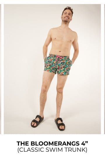 Classic Swim Trunk: The Bloomerangs 4"