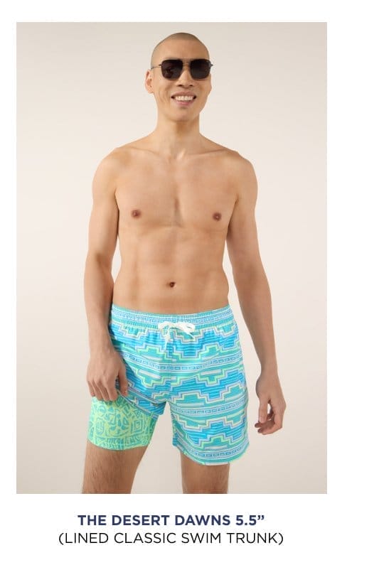 Lined Classic Swim Trunk: The Desert Dawns 5.5"