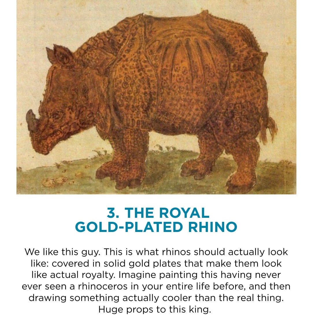 3. The Royal Gold-Plated Rhino