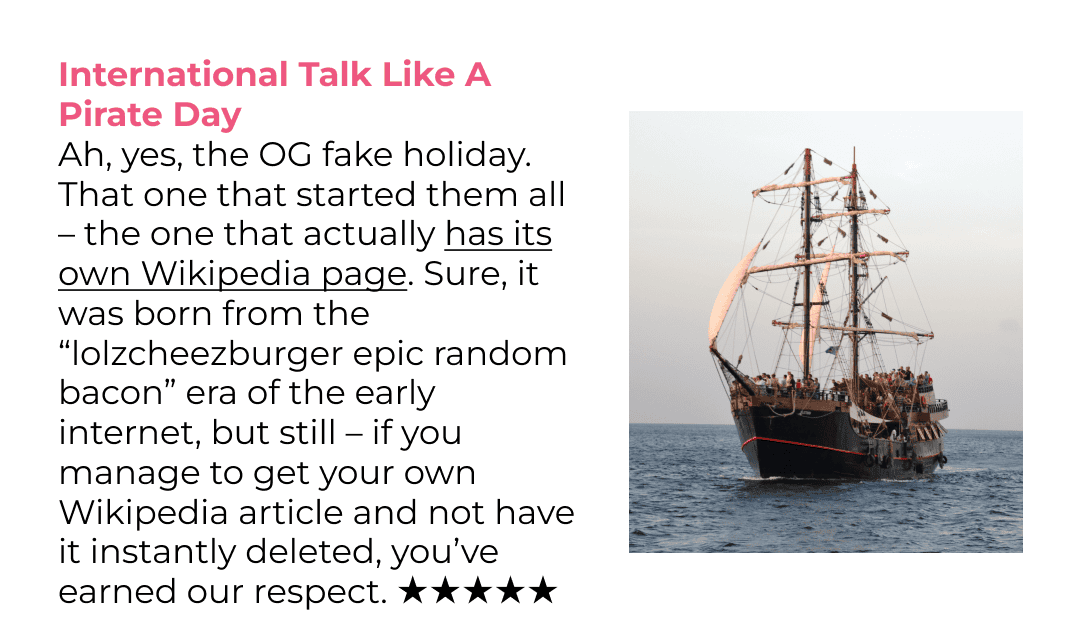 International Talk Like A Pirate Day