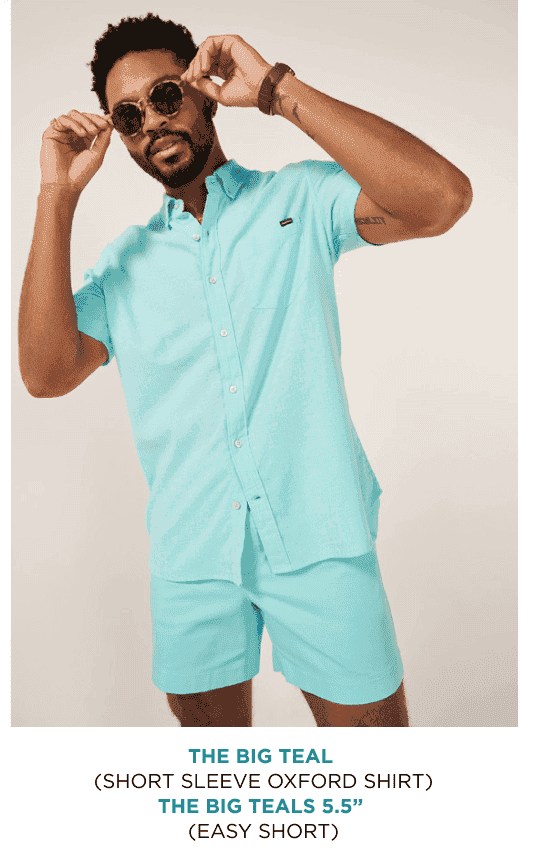 Short Sleeve Oxford Shirt: The Big Teal