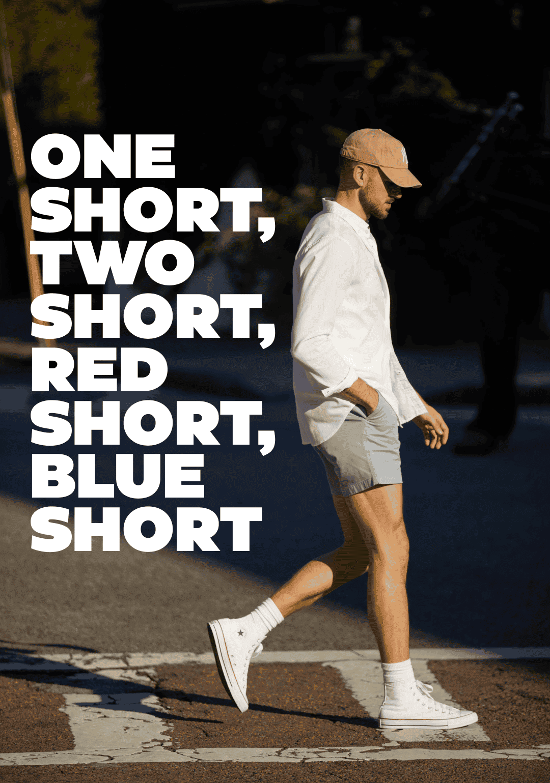 ONE SHORT, TWO SHORT, RED SHORT, BLUE SHORT