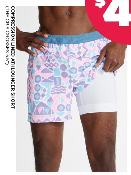 Compression Lined Athlounger Short: The Cris Crosses 5/5"