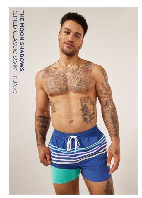 Lined Classic Swim Trunks: The Moon Shadows