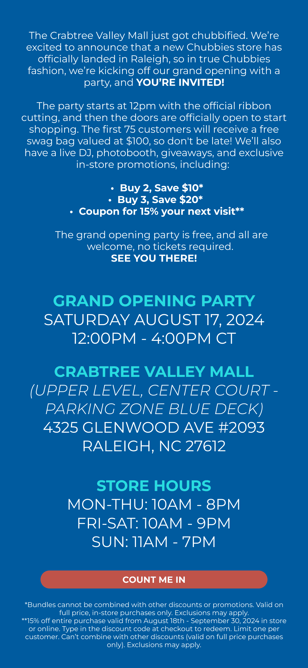 Join us Saturday August 17 at 12:00 pm for a Grand Opening Party. RSVP TODAY!