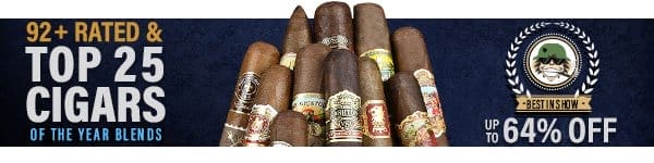 92+ Rated and Top 25 Cigars of Year